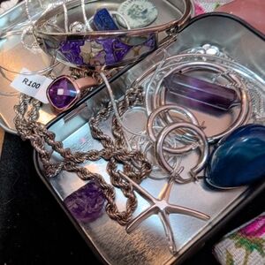 Sterling Silver, gems, crystals mystery treasure chest